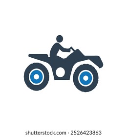 Person riding a snowmobile icon, Snowmobile icon