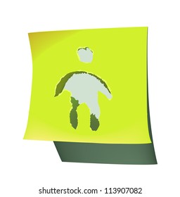 Person ripped paper design