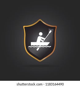 Person rowing on a kayak icon