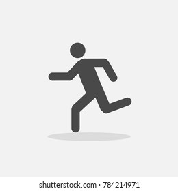 Running Man Icon Black White Stock Vector (Royalty Free) 1933478003 ...