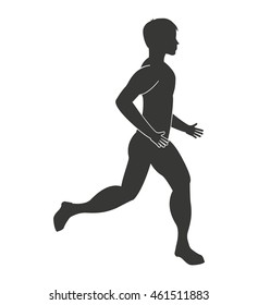 person running athlete icon vector isolated graphic