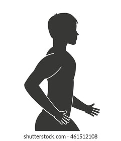 person running athlete icon vector isolated graphic