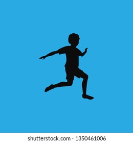 person running icon vector