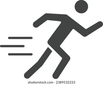 Imagen vectorial de icono de ejecución personal. Adecuado para aplicaciones web móviles y medios de impresión.