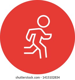 Person Running Jogger Outline Icon