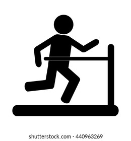 person running on treadmill