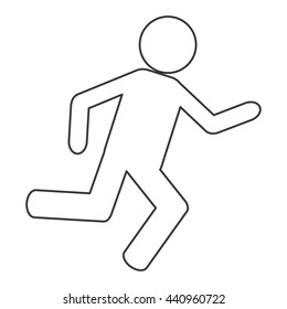 Person Running Outline Stock Vector (Royalty Free) 440960722 | Shutterstock