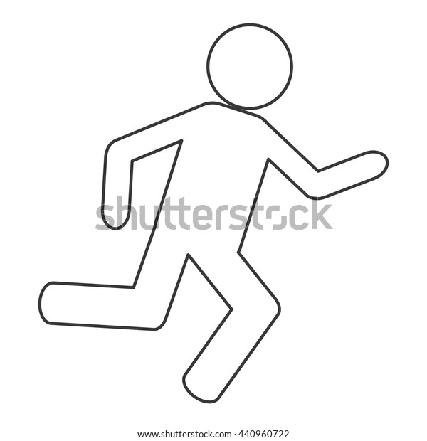 Person Running Outline Stock Vector (Royalty Free) 440960722 | Shutterstock
