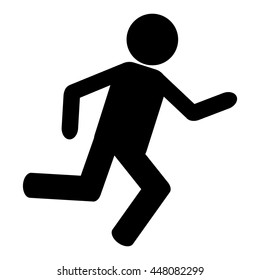 person running pictogram icon