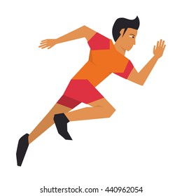 person running quickly