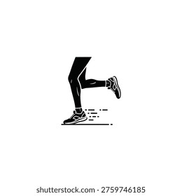 A person is running quickly on a track with their legs and feet in motion.