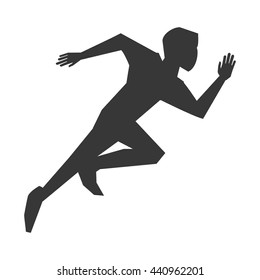 person running silhouette