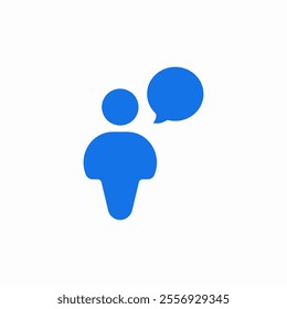 person say speech bubble icon sign vector