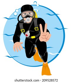 Person Scuba diving tourism