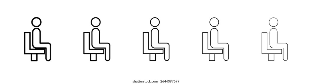 Person seat icon concept. graphic design, logo, Web, UI.