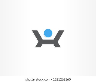 Person shape vector logo design. Universal logo icon