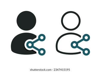 Person share icon. illustration vector