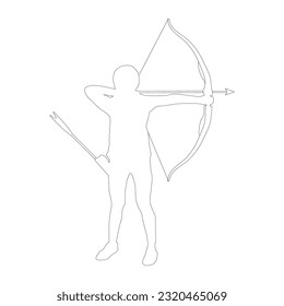 person shooting arrows vector illustration design