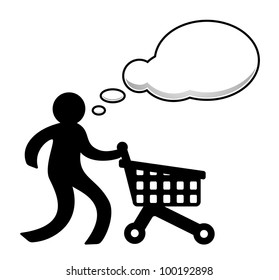 Person with shopping cart