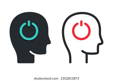 Person Shutdown-Symbol. Illustrationsvektor