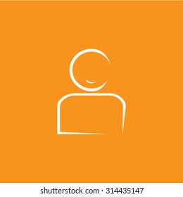 Person sign flat icon 