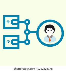 person signal vector icon