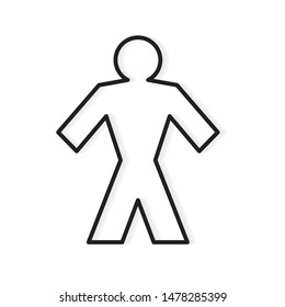 person silhouette icon- vector illustration