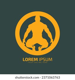 person Silhouette in Minimal Style Vector Logo yoga exercise pose logo icon silhouette vector isolated design