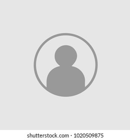 Person silhouette vector icon eps 10. Simple isolated pictogram.