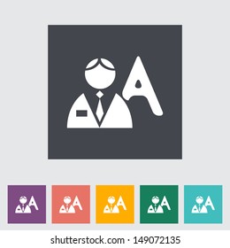 Person single flat icon. Vector illustration.