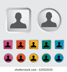 Person single icon. Vector illustration.