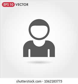 person single vector icon on light background