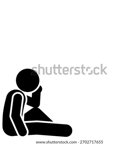Person sitting alone in deep thought