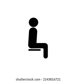 person sitting icon illustration design