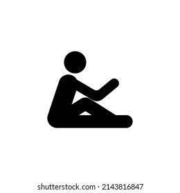 person sitting icon illustration design