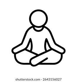 Person sitting in lotus meditation pose icon