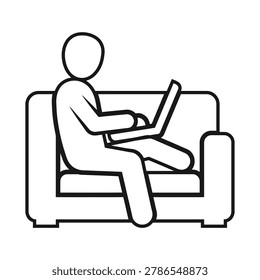 A person sitting couch