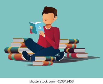 Person sitting and reading 
