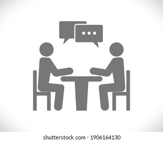 Person Sitting For Table Chat Icon