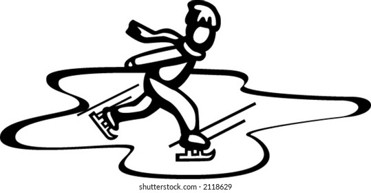 person skating in ice