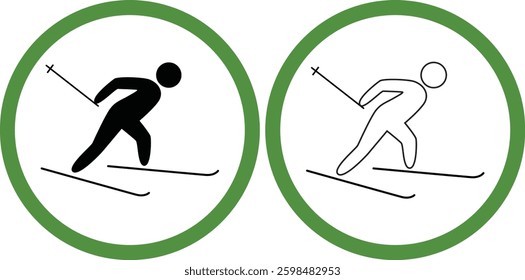 A person is skiing down a snowy slope