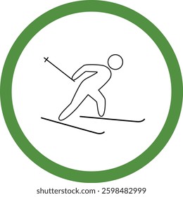 A person is skiing down a snowy slope