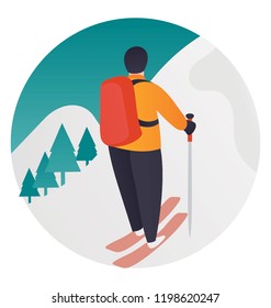 
A person is skiing on the snow 
