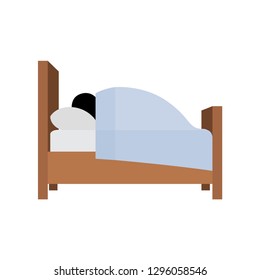 Person sleeping in a bed emoji vector