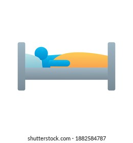 person sleeping in bed isolated icon vector illustration design