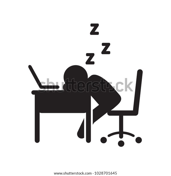 Person Sleeping Desk Vector Icon Vector Stock Vector Royalty Free