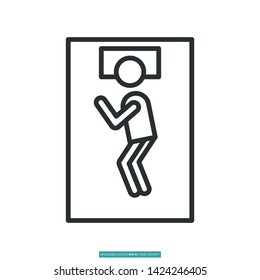 Person Sleeping Icon Vector Illustration Logo Template