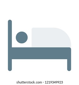 Person sleeping on bed