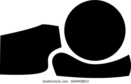person sleeping on a pillow
