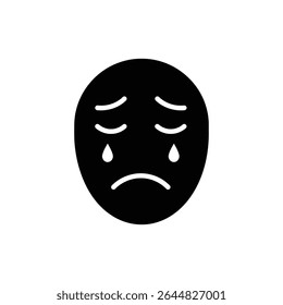 Person Sobbing with Streaming Tears Showing Deep Sadness